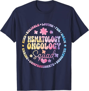 Oncology Hematology Nurse Squad Pediatric Hem/Onc Doctor T-Shirt - T-Shirt | Navy