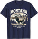 Montana Rocky Mountain Elk, Big Sky Country Design T-Shirt - T-Shirt | Navy