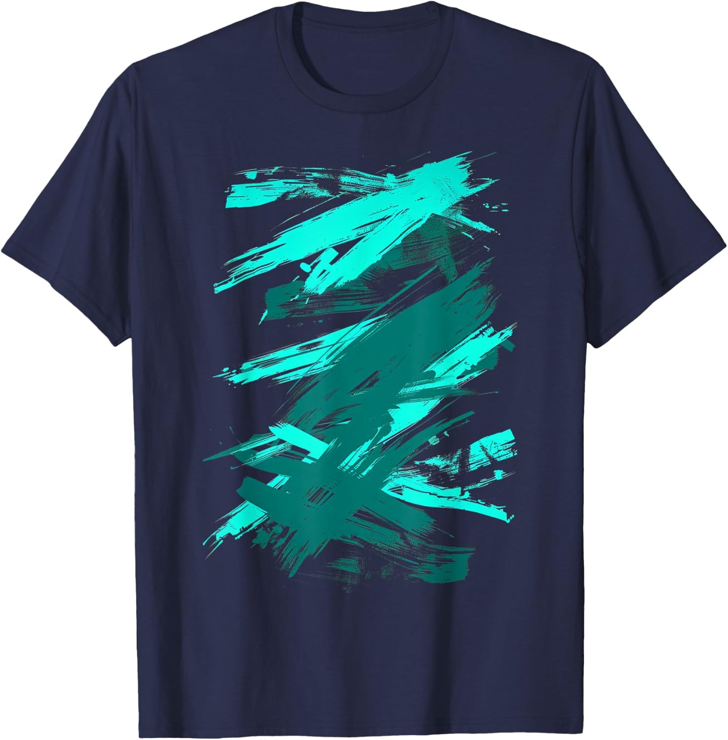 LumaThread -Adults Teal & Black Graphic T-Shirt - T-Shirt | Navy