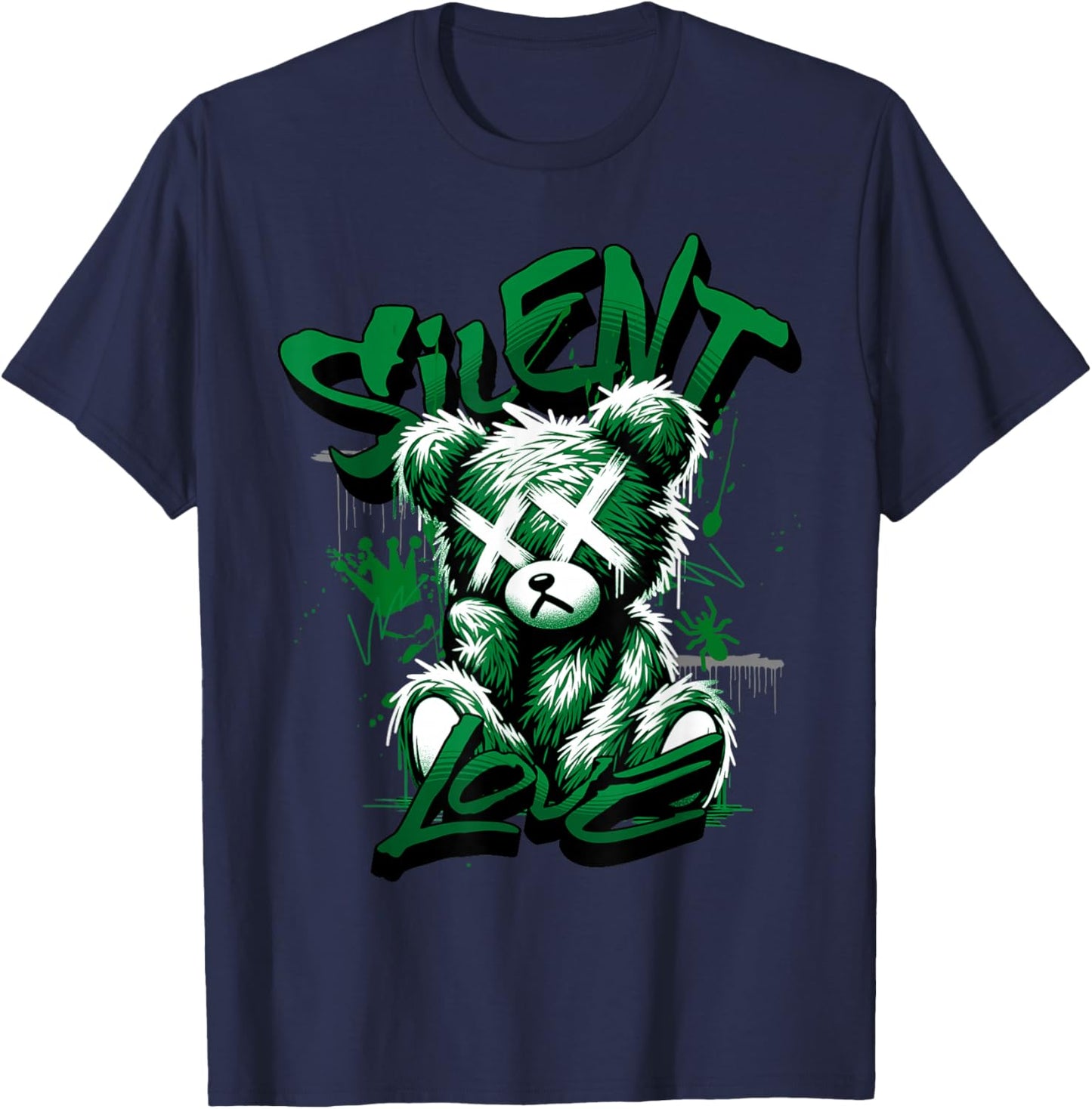 Silent Love Lucky Green 5s Matching Women T-Shirt - T-Shirt | Navy