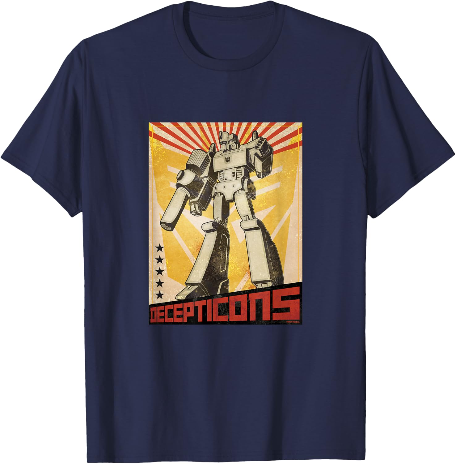 Transformers Decepticons Megatron Comic T-Shirt - T-Shirt | Navy