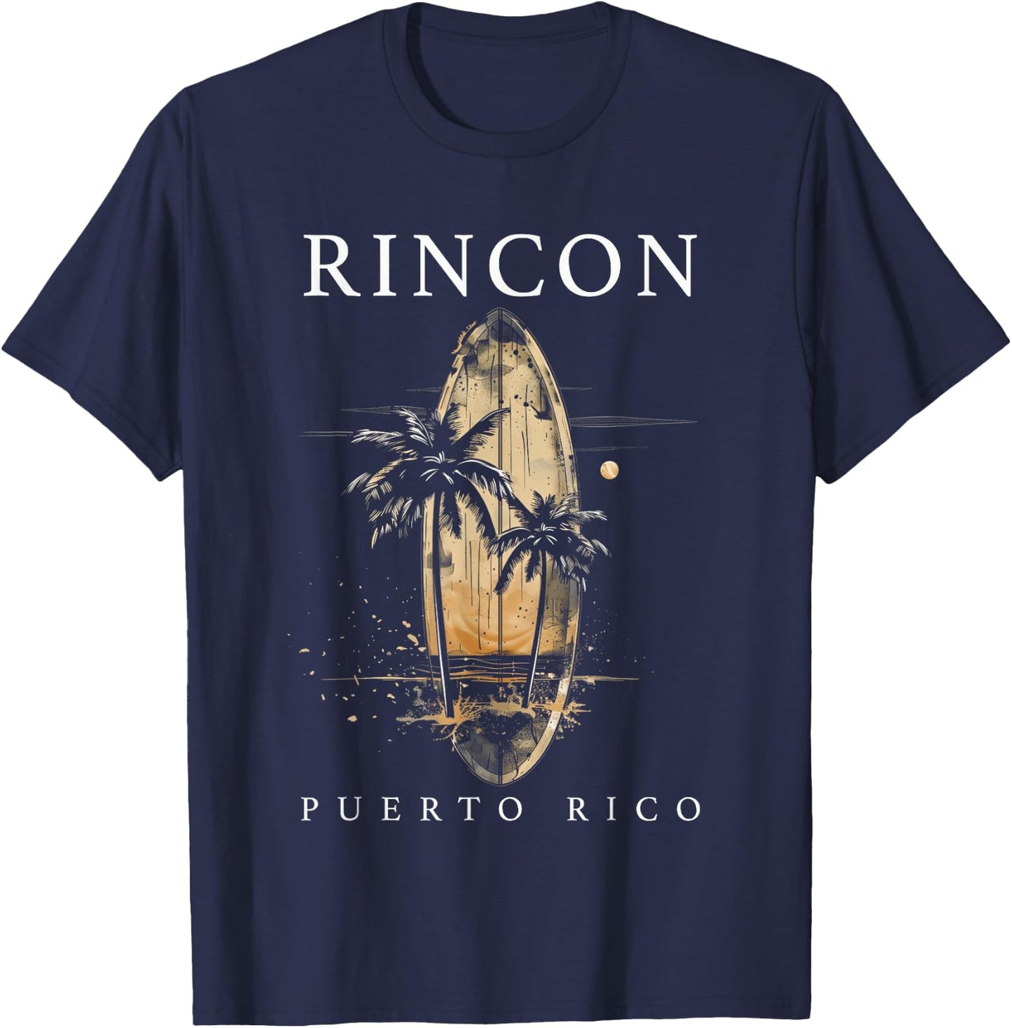 Rincon Puerto Rico Boricua Surf Vintage Surfing Surfer T-Shirt - T-Shirt | Navy