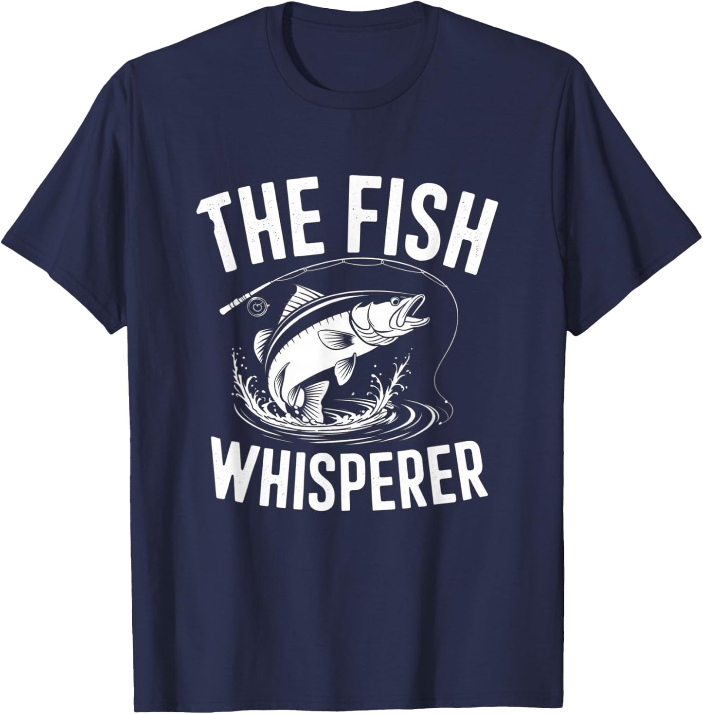 The Fish Whisperer Master Angler Artwork T-Shirt - T-Shirt | Navy