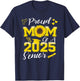 Proud Mom of a 2025 Senior Graduate, Sunflower Mom T-Shirt - T-Shirt | Navy