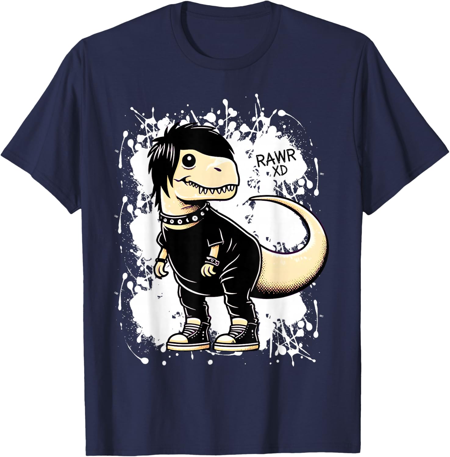Rawr XD Scene Kid Dinosaur Funny T-Shirt - T-Shirt | Navy