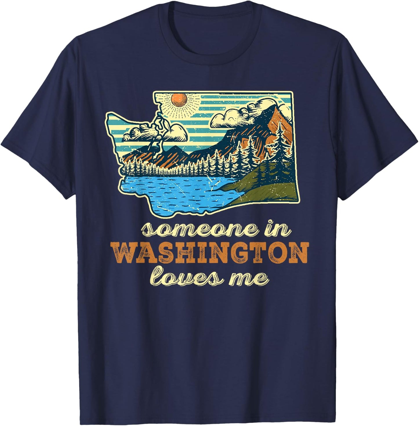 Someone In Washington Loves Me T-Shirt - T-Shirt | Navy