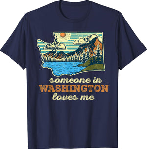 Someone In Washington Loves Me T-Shirt - T-Shirt | Navy