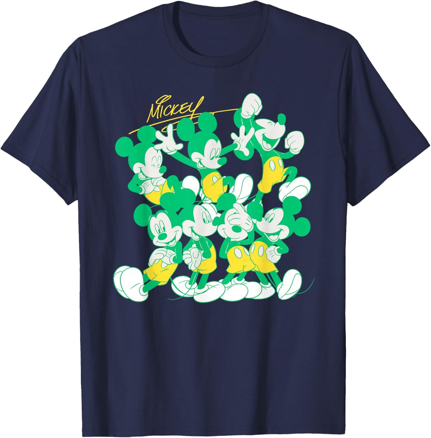 Disney Mickey Mouse Retro Classic Poses T-Shirt - T-Shirt | Navy