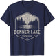 Donner Lake California Outdoors Vintage T-Shirt - T-Shirt | Navy