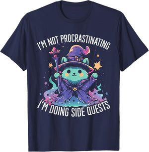 Side Quests Procrastinator MMORPG MMO RPG Video Game T-Shirt - T-Shirt | Navy