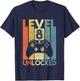 Level 8 Unlocked Funny Video Gamer 8th Birthday Gift T-Shirt - T-Shirt | Navy
