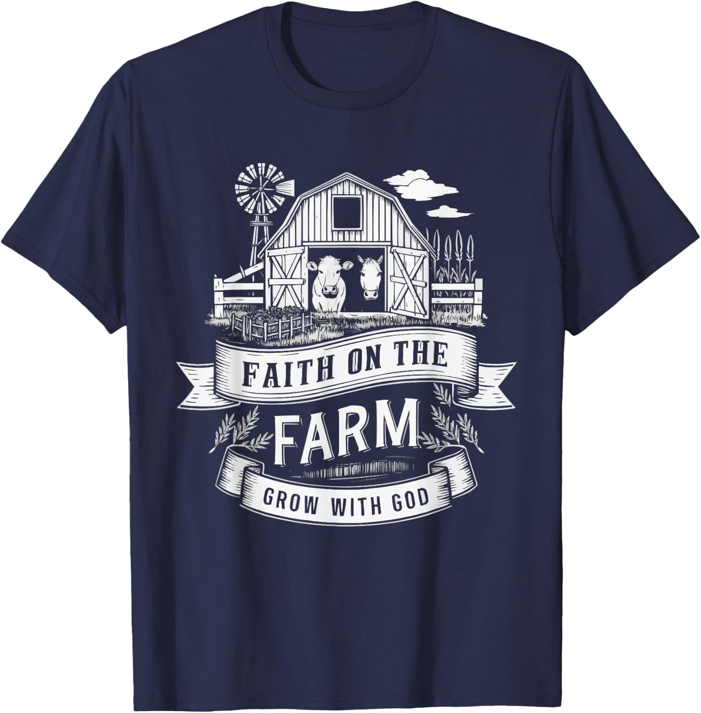 VBS Farm VBS Squad Vacation Bible School Christian Teacher T-Shirt - T-Shirt | Navy