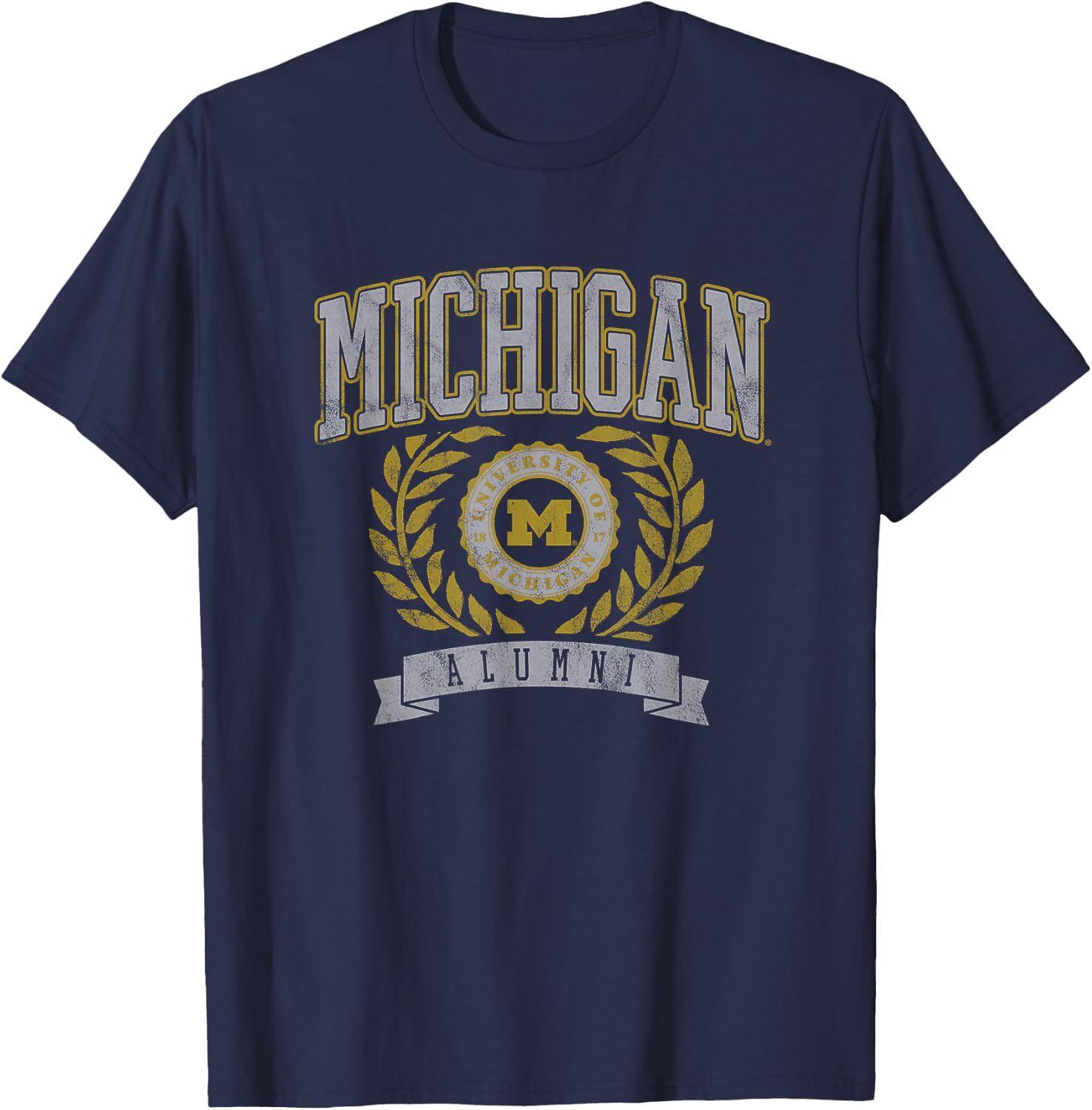 University of Michigan Wolverines U of M Alumni Seal T-Shirt - T-Shirt | Navy