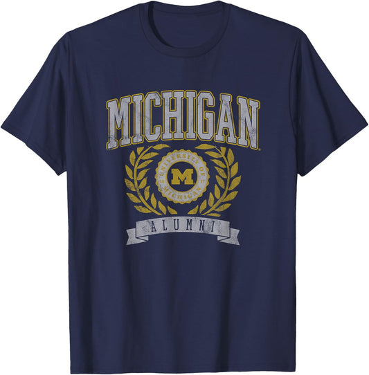 University of Michigan Wolverines U of M Alumni Seal T-Shirt - T-Shirt | Navy