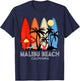 Malibu Beach California Retro Surfer Vintage Women Kids T-Shirt - T-Shirt | Navy