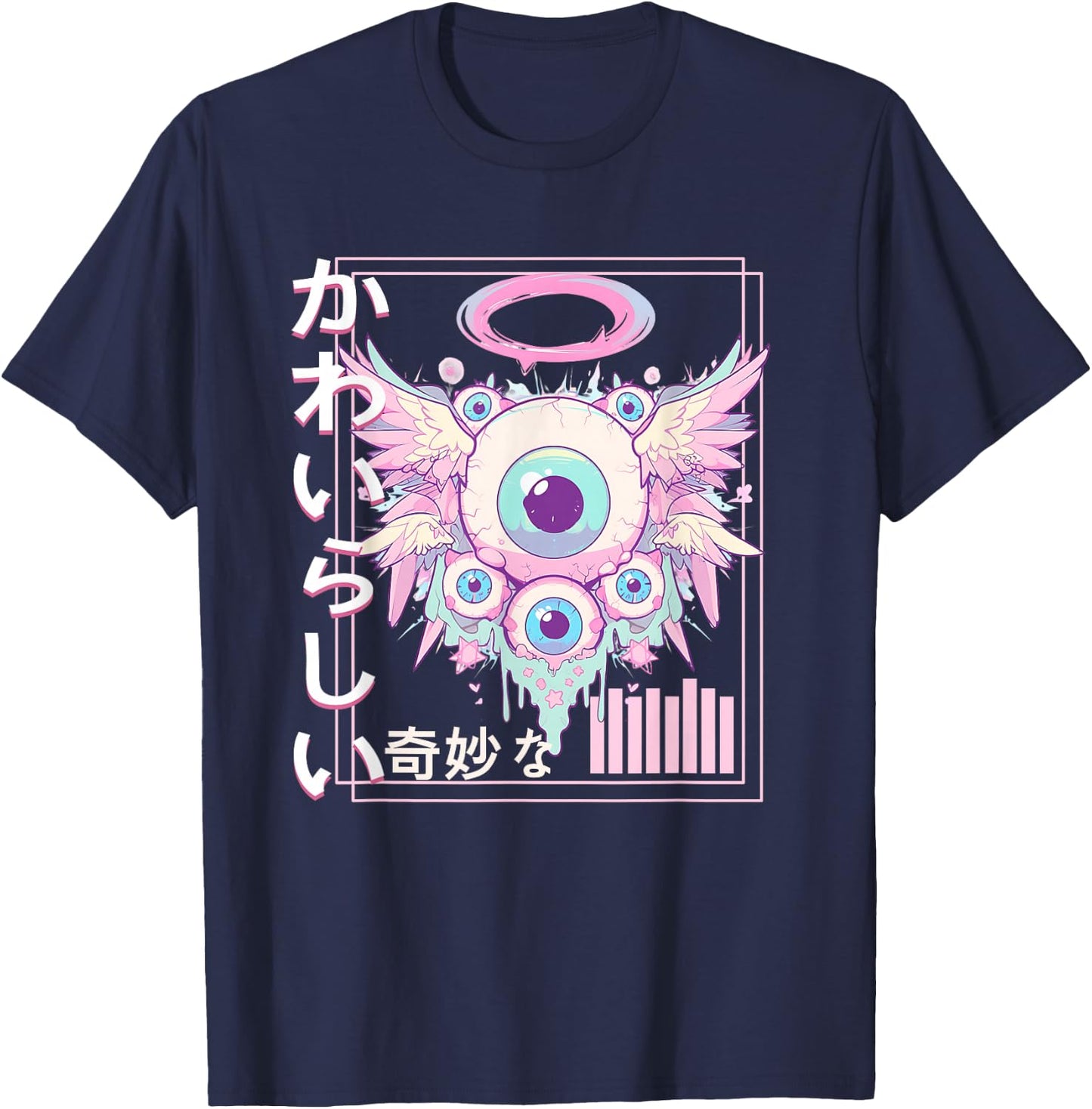 Biblically Accurate Angel Goth Pastel Weirdcore Aesthetic T-Shirt - T-Shirt | Navy
