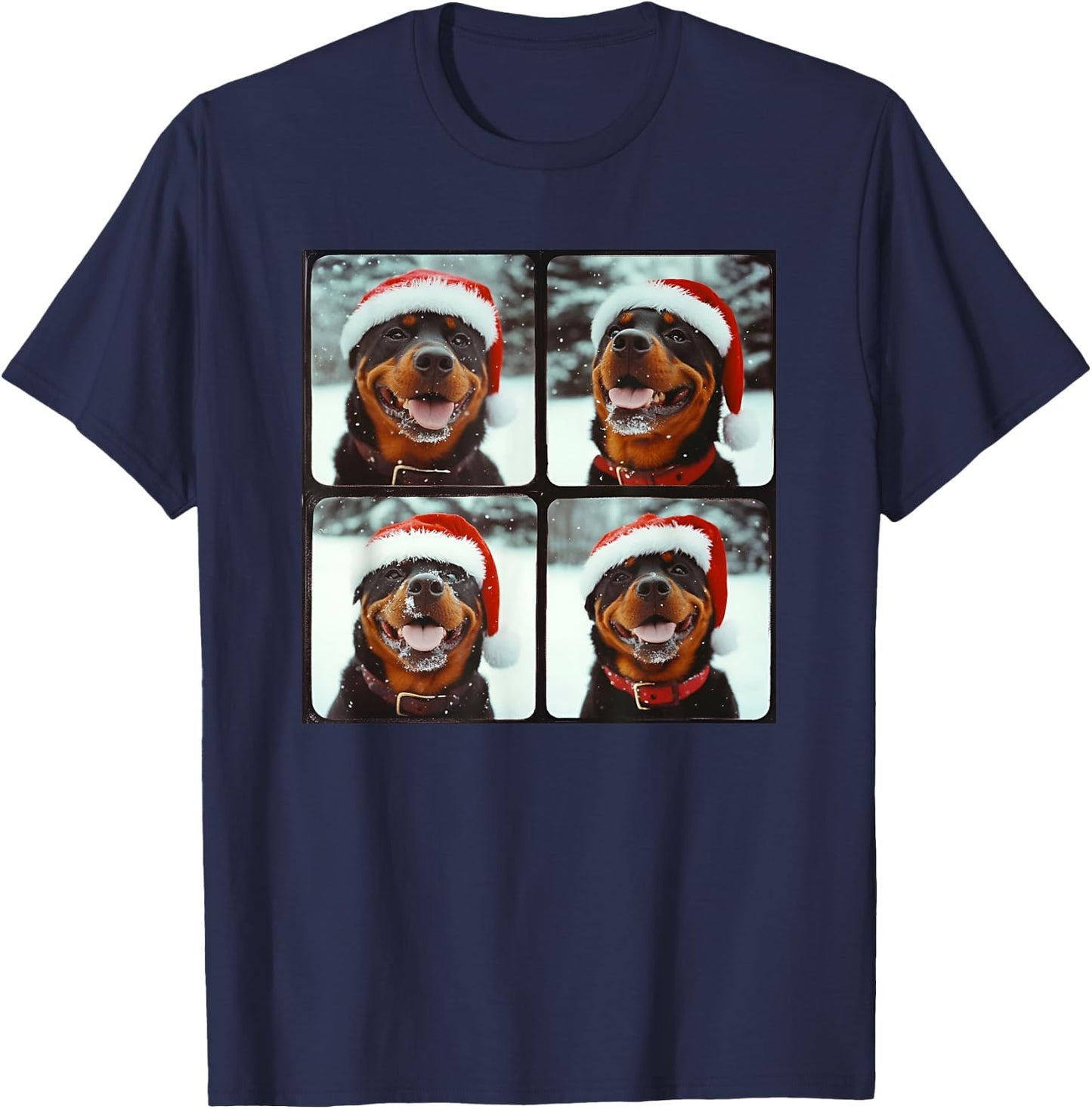 Rottie Dog Winter Wonderland Christmas Rottweiler Women Kids T-Shirt - T-Shirt | Navy