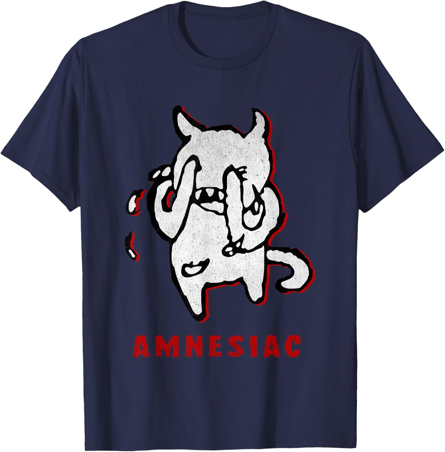 Classic Crying Awesome Music 80s 90s Radio Outfits Amnesiac T-Shirt - T-Shirt | Navy