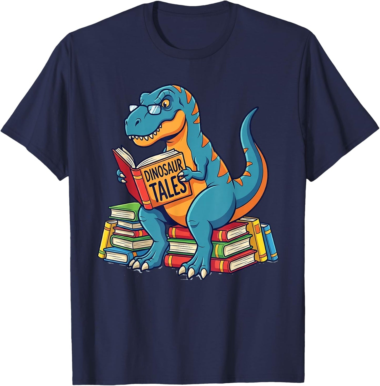 Unearth A Story Dinosaur Library Summer Reading 2026 T-Shirt - T-Shirt | Navy