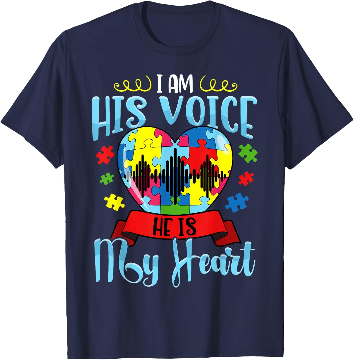 Autism Mom Shirt Autism Awareness Shirt Cute T-Shirt - T-Shirt | Navy