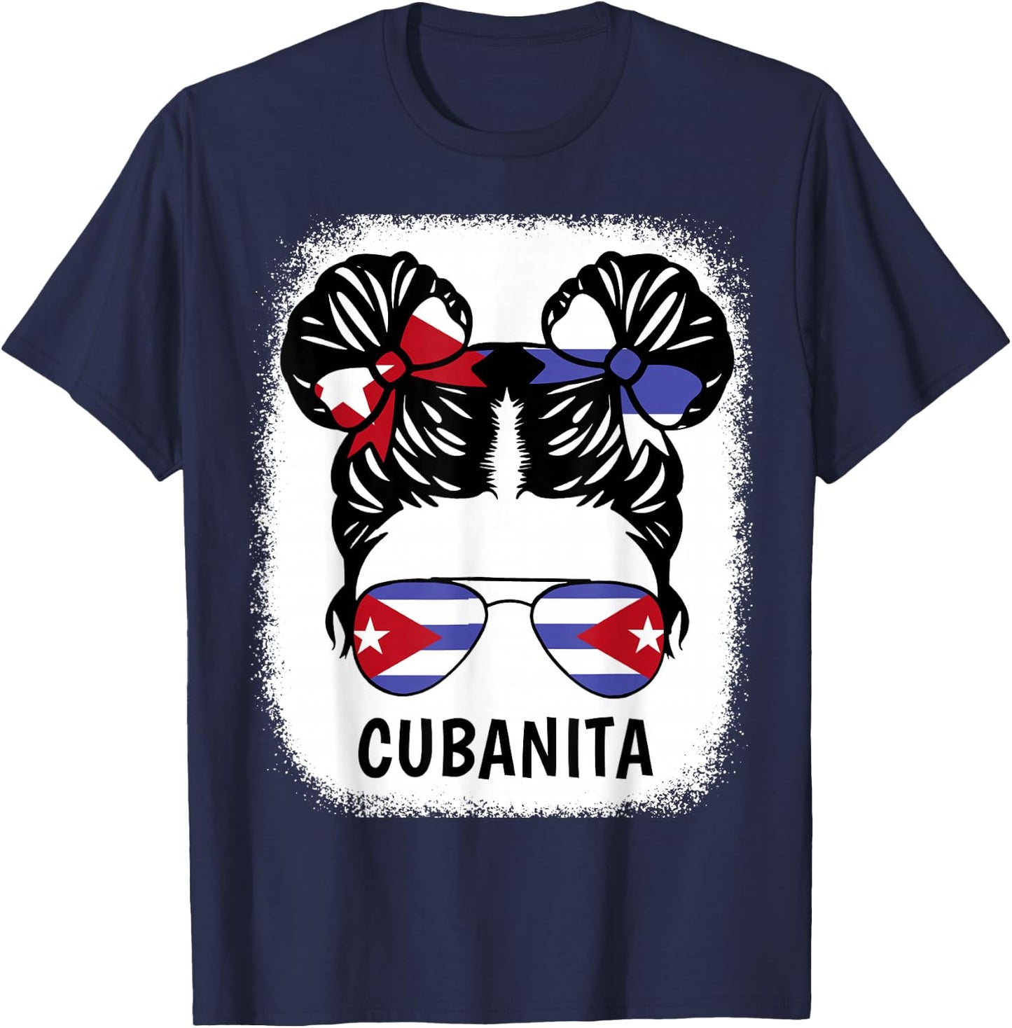 Cubanita Cuban Girl Cuba Flag Kids Women Hispanic Heritage T-Shirt - T-Shirt | Navy