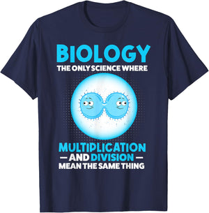 Biology Facts Science Teacher Student Biologist T-Shirt - T-Shirt | Navy