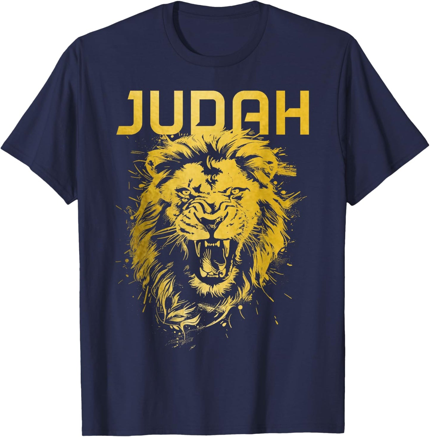 Lion Of Judah Hebrew Israelite Christian Jewish African YHWH T-Shirt - T-Shirt | Navy