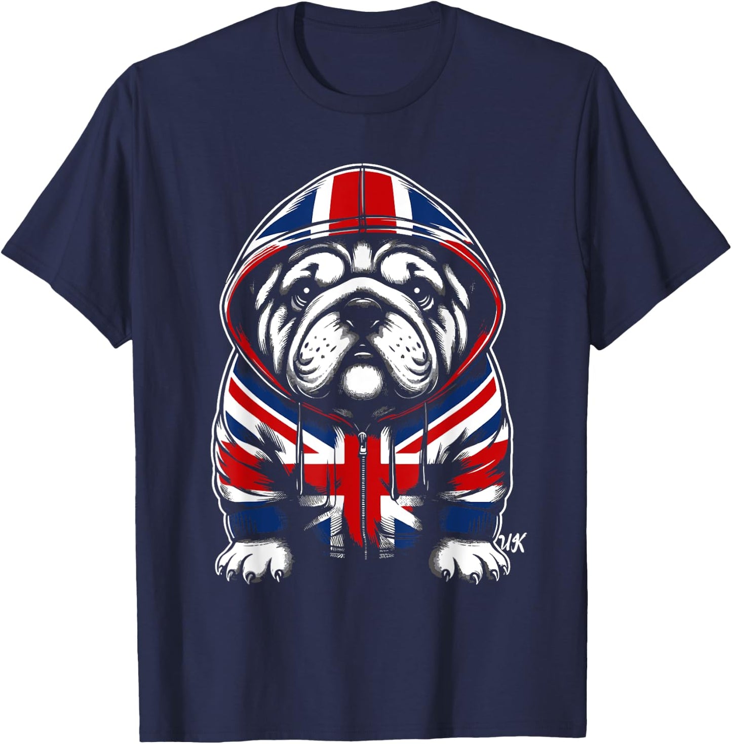 Bulldog UK British Flag England Women Kids T-Shirt - T-Shirt | Navy