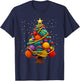 Yarn Christmas Tree Crochet Knitting Quilter Sewing T-Shirt - T-Shirt | Navy