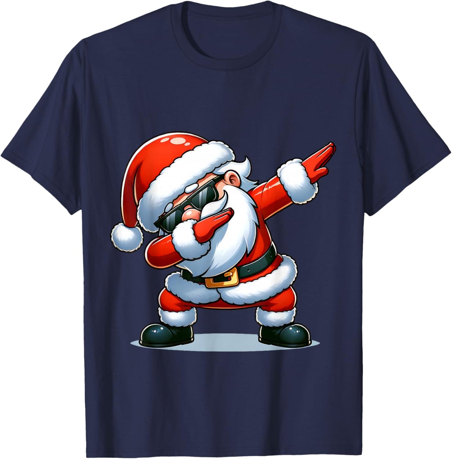 Christmas Santa Dabbing Boys Santa Xmas Funny T-Shirt - T-Shirt | Navy