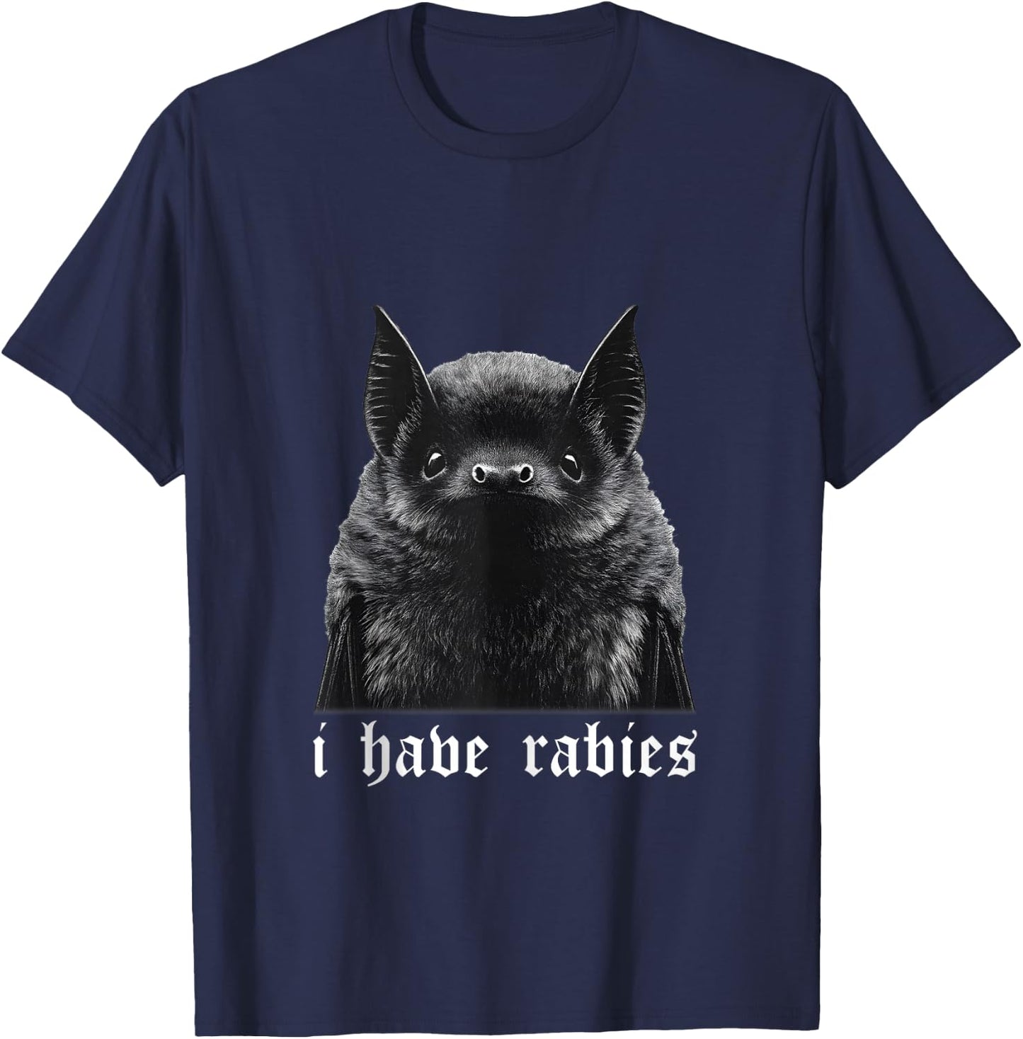 I Have Rabies Bat Vintage T-Shirt - T-Shirt | Navy