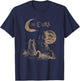 Midnight Cure Gothic Black Cat Retro Graphic T-Shirt - T-Shirt | Navy