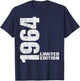 Vintage 1964 Limited Edition Classic 1964 Men Women Birthday T-Shirt - T-Shirt | Navy