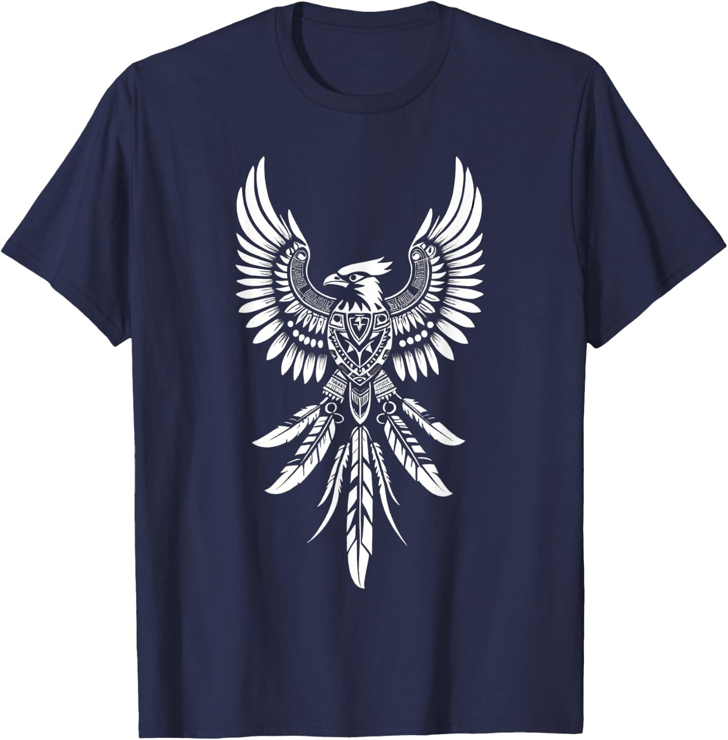 Thunderbird Native American Tribal Art T-Shirt - T-Shirt | Navy