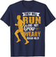They Will Run and Not Grow Weary Isaiah 40-31 Runner T-Shirt - T-Shirt | Navy