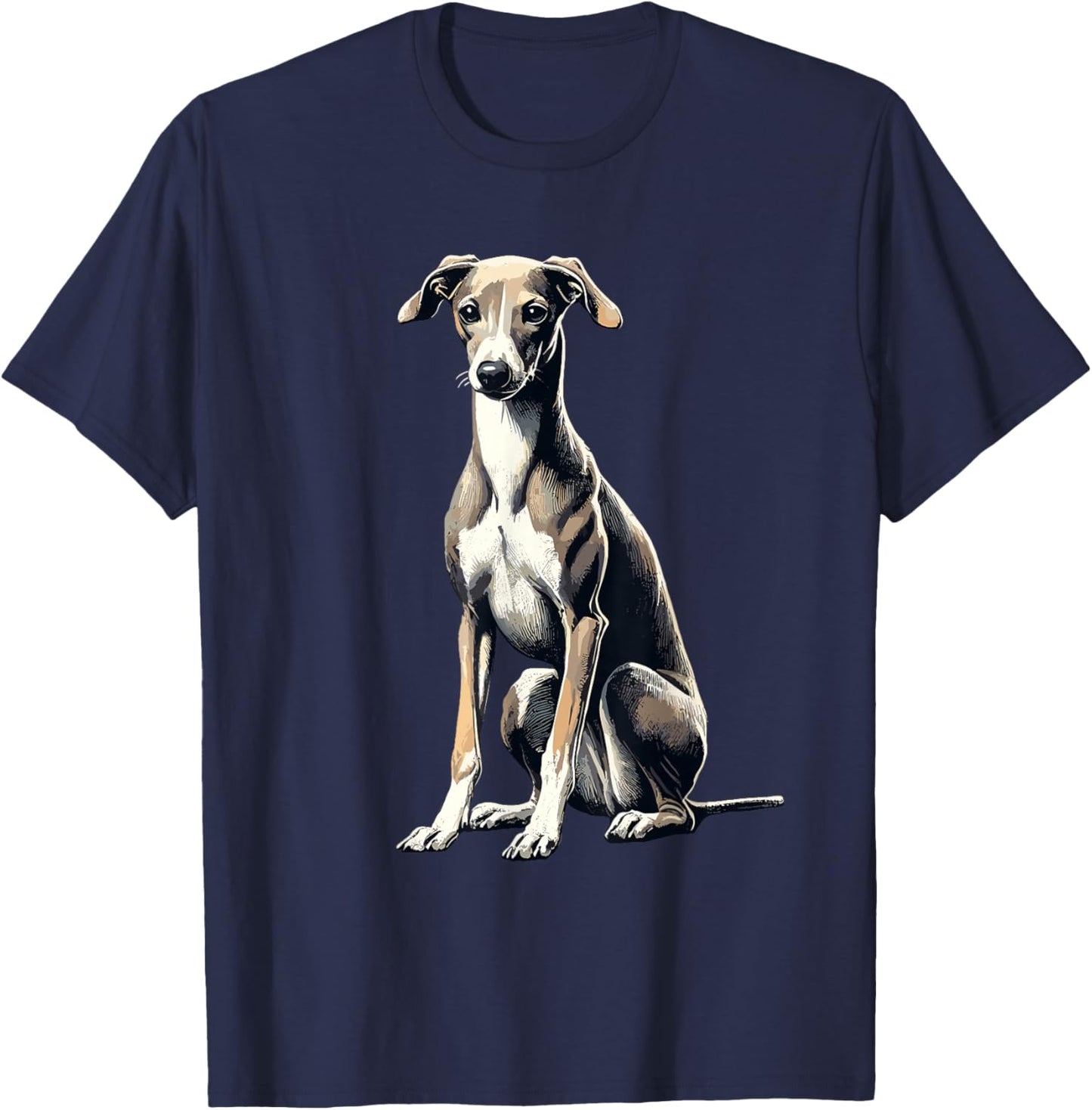 Italian Greyhound Italian Sighthound Iggy T-Shirt - T-Shirt | Navy