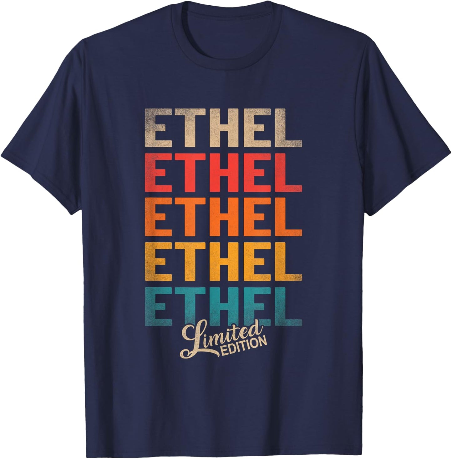 Ethel First Name - Vintage Ethel Limited Edition T-Shirt - T-Shirt | Navy