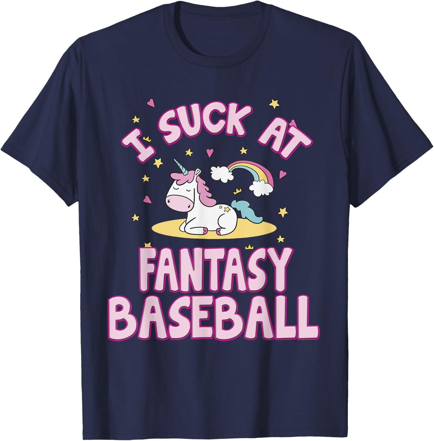 I Suck At Fantasy Baseball Draft Party T-Shirt - T-Shirt | Navy