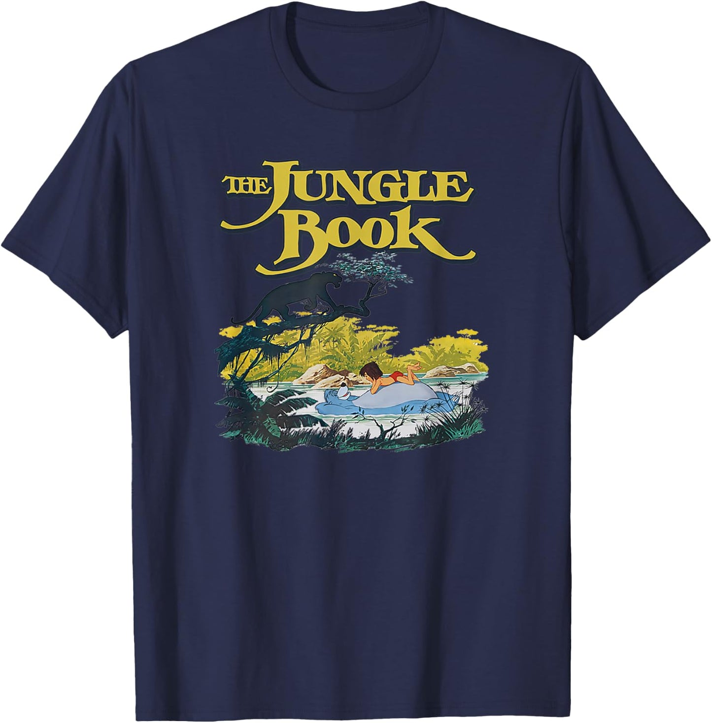 Disney The Jungle Book Classic Group Poster T-Shirt - T-Shirt | Navy