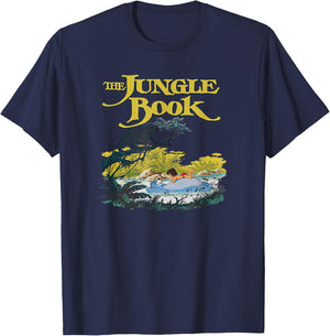 Disney The Jungle Book Classic Group Poster T-Shirt - T-Shirt | Navy