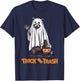 Trick Or Trash Funny Raccoon Halloween Ghost Costume Racoon T-Shirt - T-Shirt | Navy