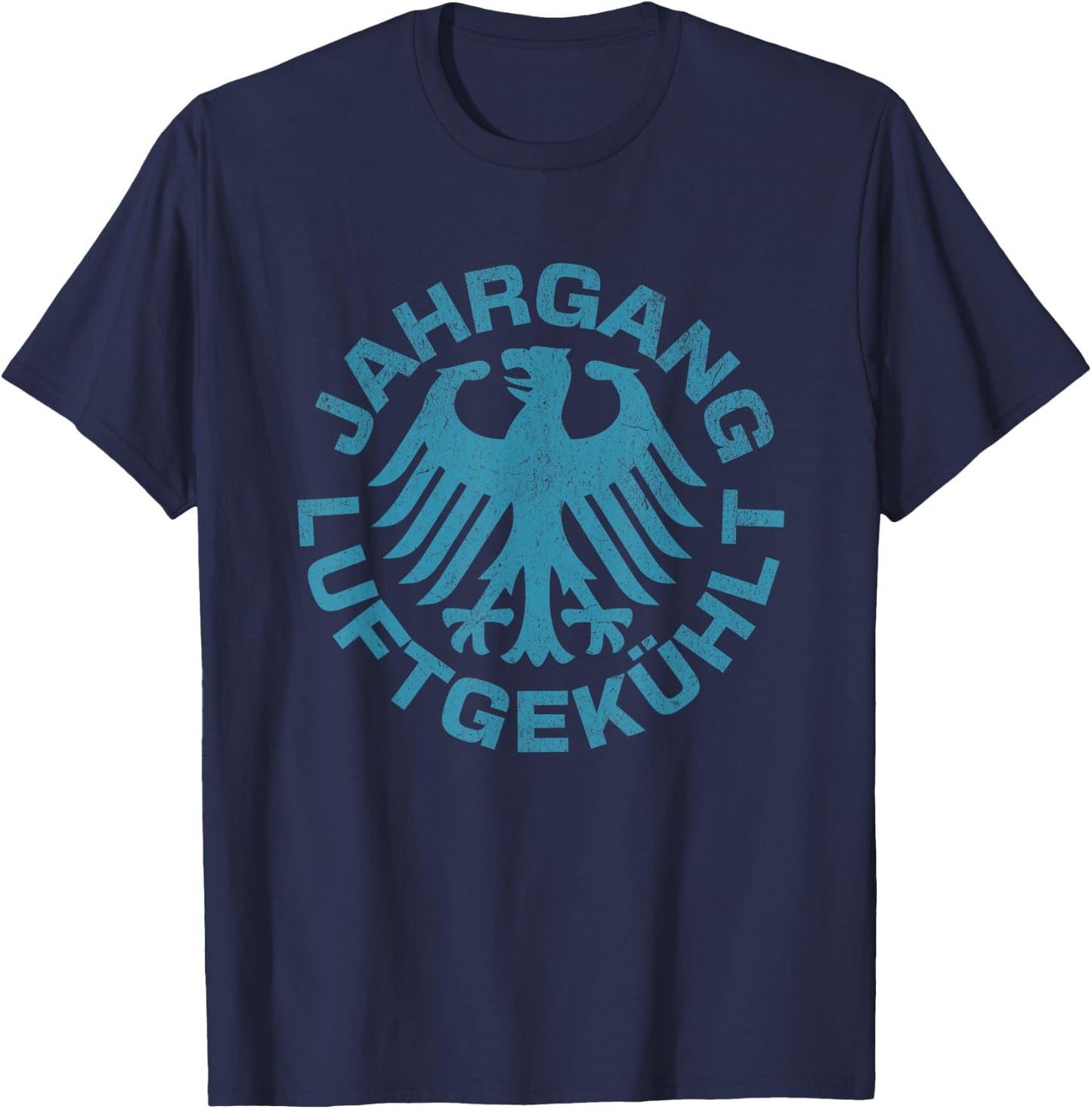 Classic Car Racing "Vintage Air-Cooled" German Luftgekuhlt T-Shirt - T-Shirt | Navy