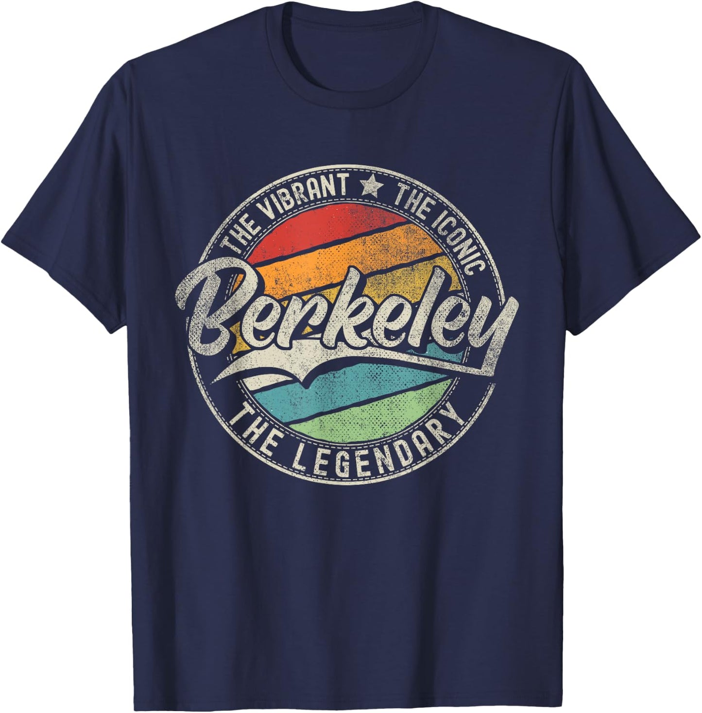 Berkeley CA | California | Vintage Distressed T-Shirt - T-Shirt | Navy