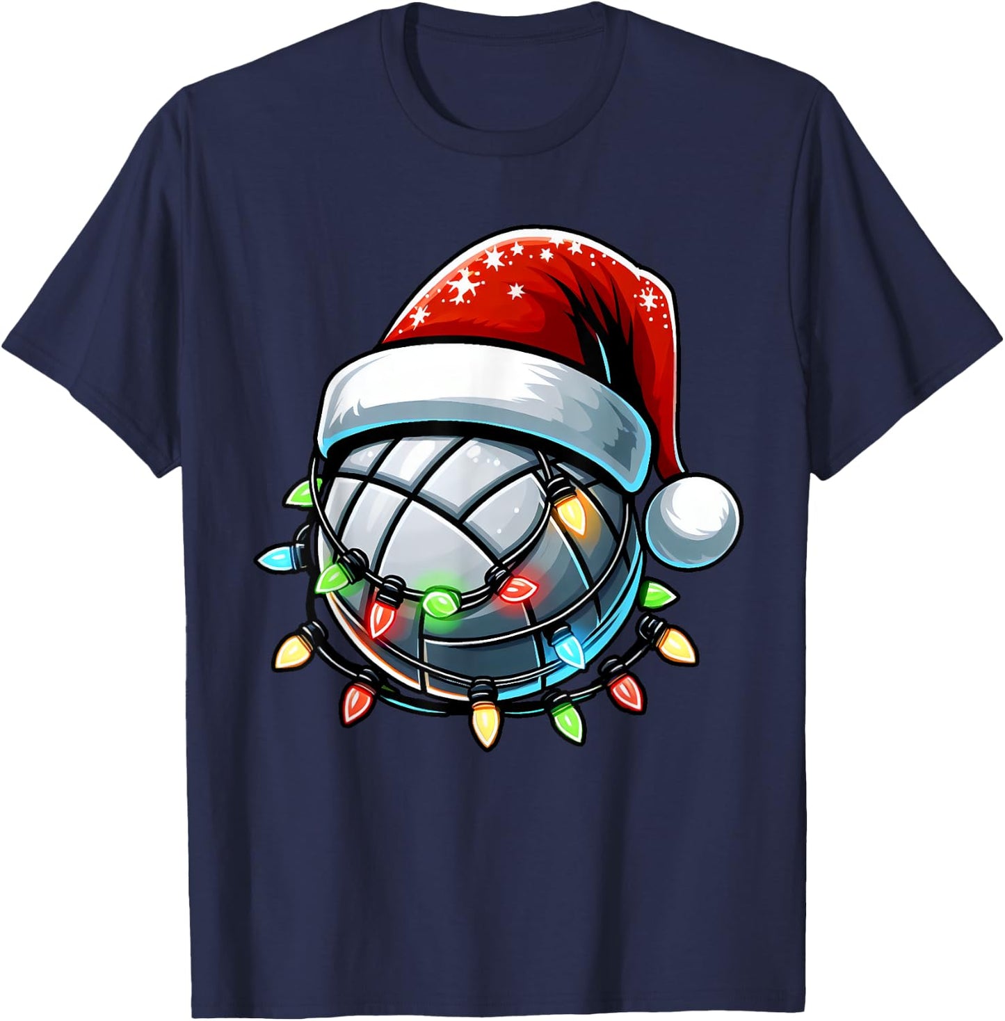 Christmas Volleyball Xmas Santa Volleyball Lover Boys Kids T-Shirt - T-Shirt | Navy