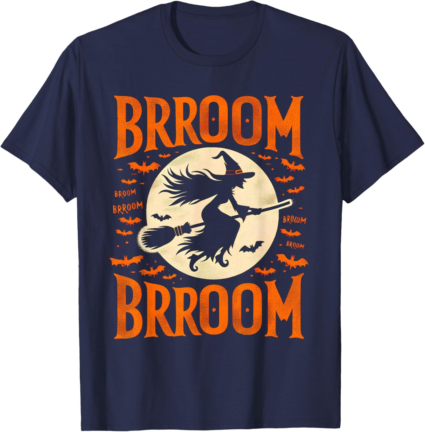 Halloween Brooms Spooky Witch T-Shirt - T-Shirt | Navy