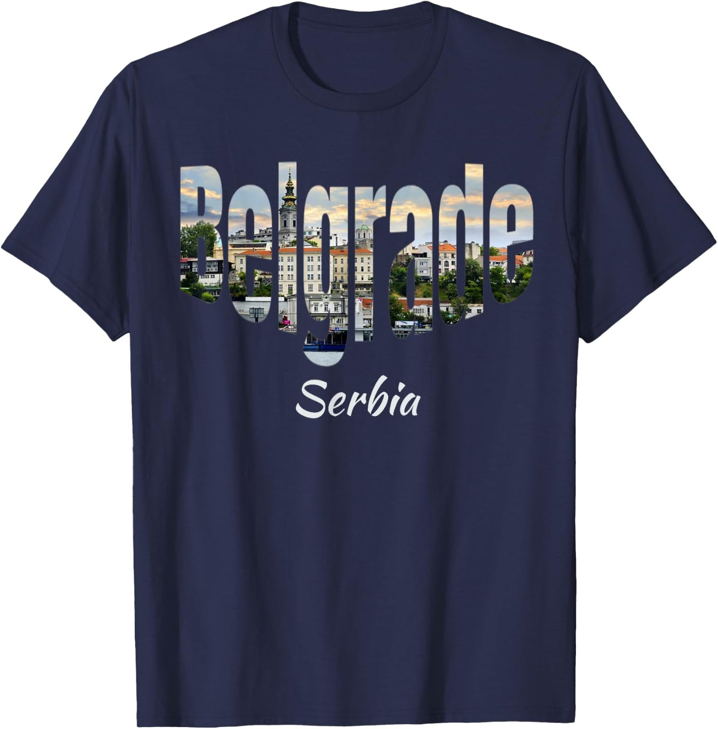 Belgrade Serbia T-Shirt - T-Shirt | Navy