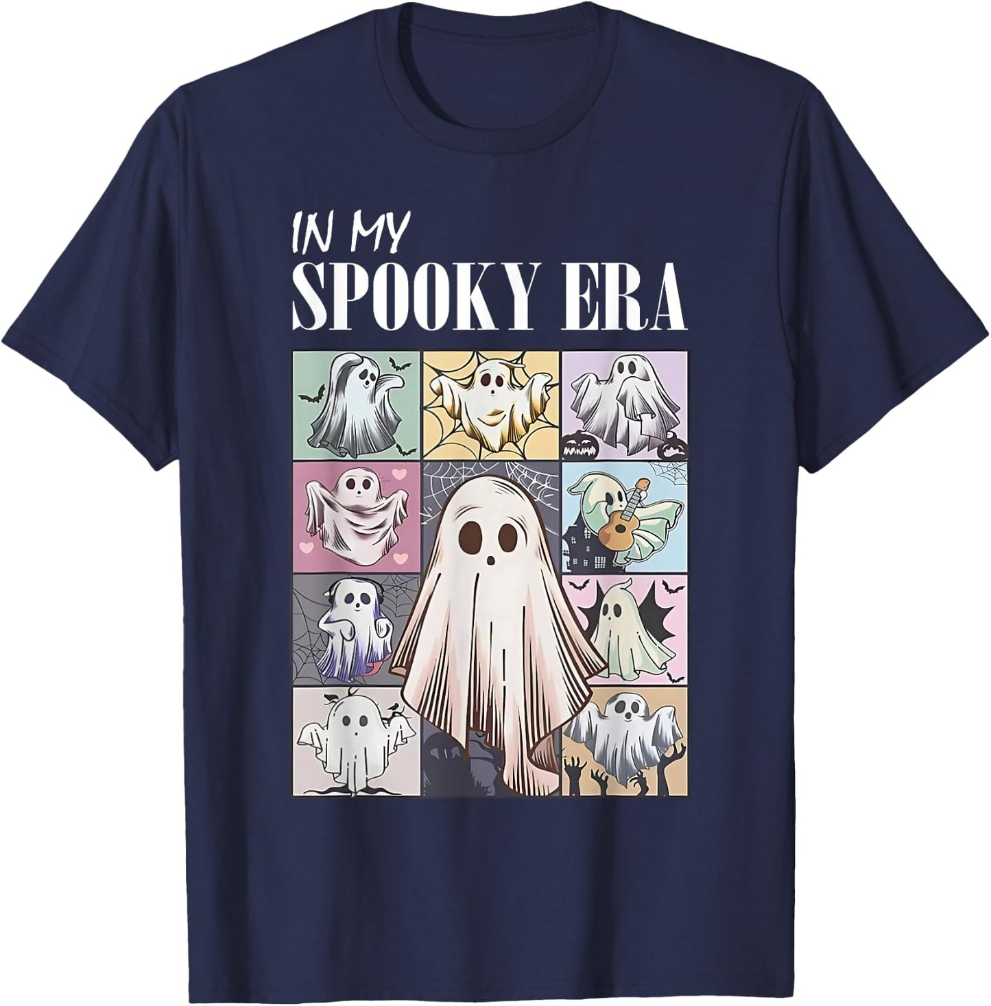 In My Spooky Era Spooky Season Funny Ghost Halloween T-Shirt - T-Shirt | Navy