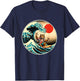 Great Wave Kanagawa Tiger Surfing T-Shirt - T-Shirt | Navy