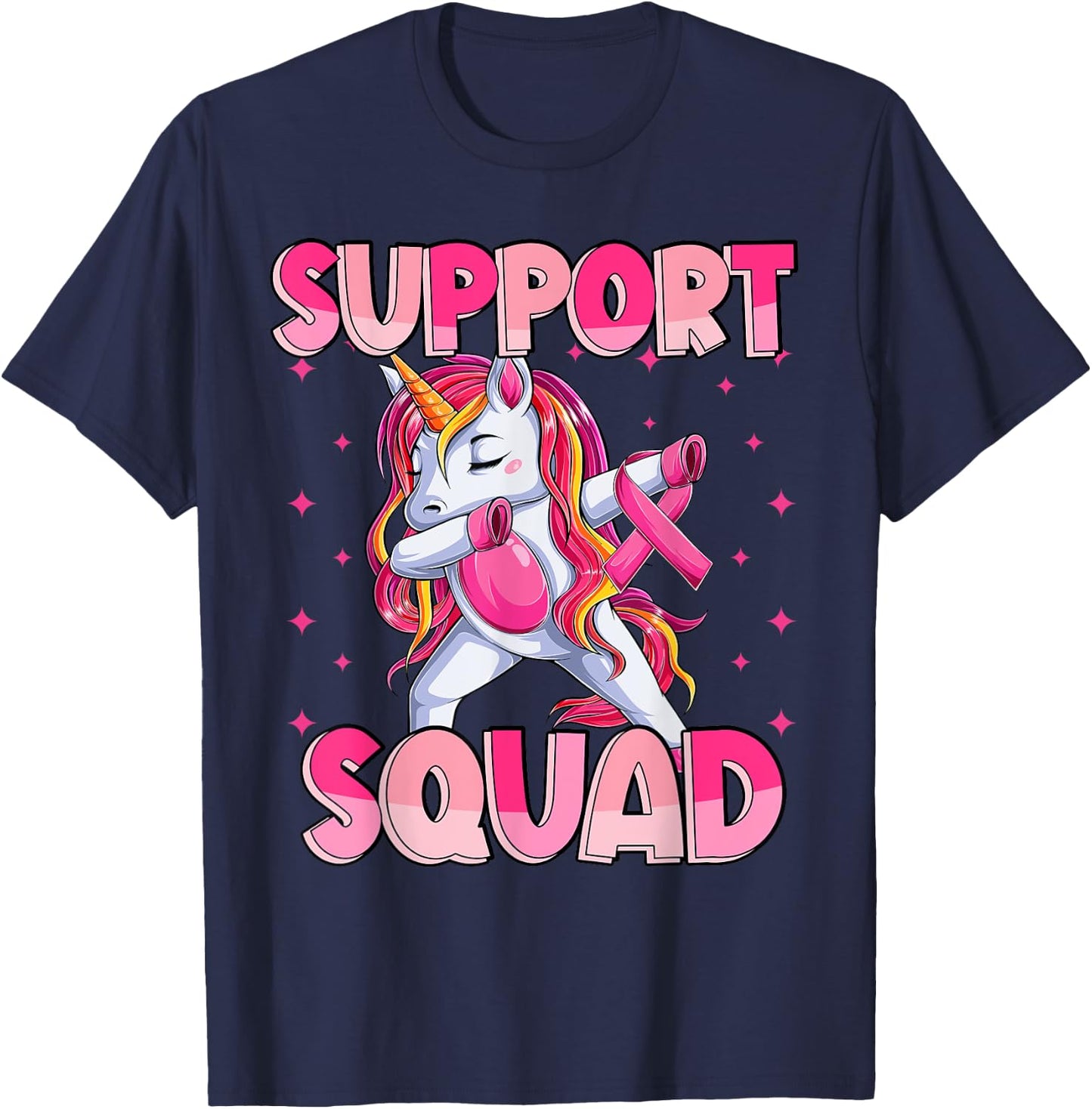 Breast Cancer Girls Youths Toddlers, In October We Wear Pink T-Shirt - T-Shirt | Navy