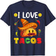 Kids Cinco De Mayo Shirt For Toddlers, I Love Tacos T-Shirt - T-Shirt | Navy